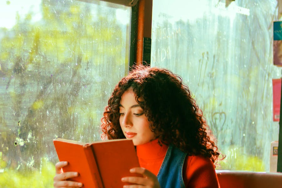 Woman Reading a Book on a